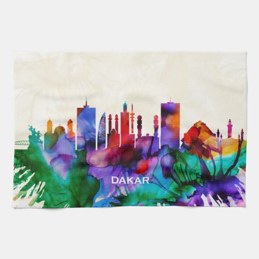 Linge De Cuisine Skyline Dakar (Horizontal)