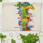 Linge De Cuisine Skyline de Budapest Hongrie (Plié)