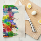 Linge De Cuisine Skyline de Chicago (Quart Plié)