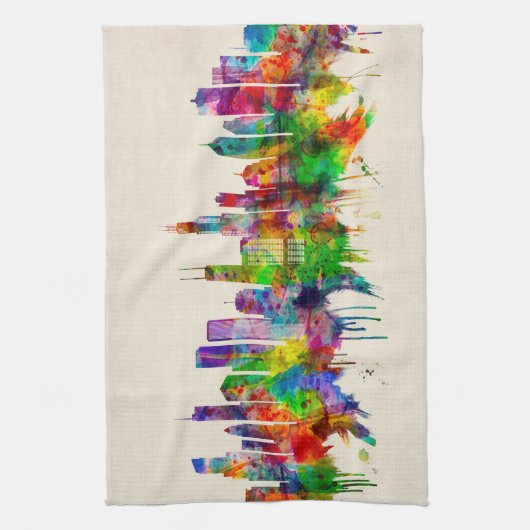 Linge De Cuisine Skyline de Chicago (Vertical)