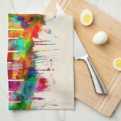 Linge De Cuisine Skyline de Houston au Texas (Quart Plié)