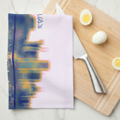 Linge De Cuisine Skyline de Kiev (Quart Plié)