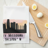 Linge De Cuisine Skyline de la ville de Kansas (Quart Plié)