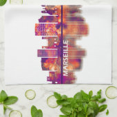 Linge De Cuisine Skyline de Marseille (Plié)