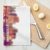 Linge De Cuisine Skyline de Marseille (Quart Plié)