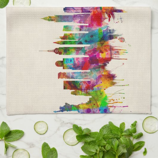 Linge De Cuisine Skyline de New York (Plié)