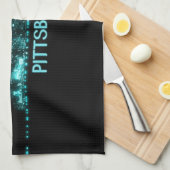 Linge De Cuisine Skyline de Pittsburgh (Quart Plié)