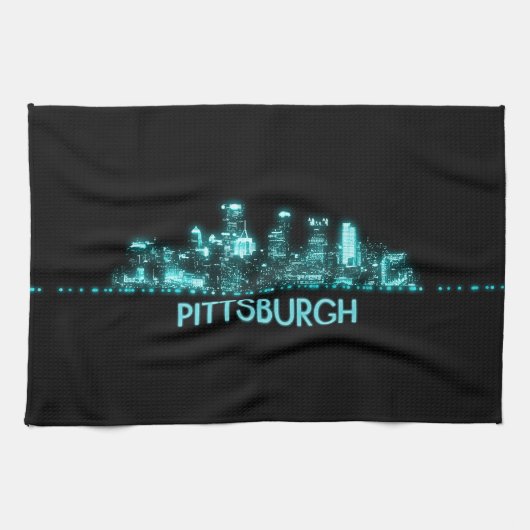 Linge De Cuisine Skyline de Pittsburgh (Horizontal)