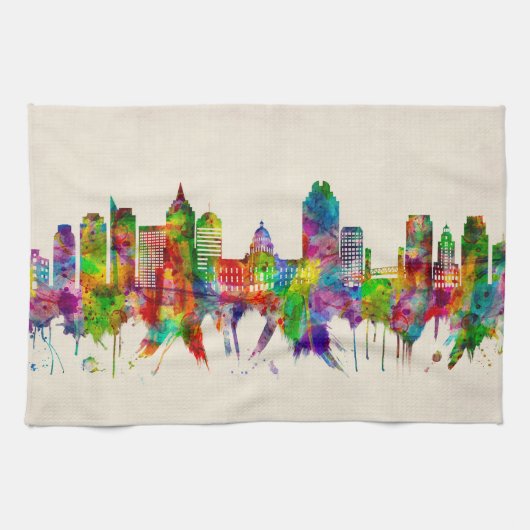 Linge De Cuisine Skyline de Sacramento en Californie (Horizontal)