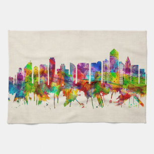 Linge De Cuisine Skyline de San Diego en Californie