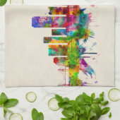 Linge De Cuisine Skyline de San Francisco en Californie (Plié)