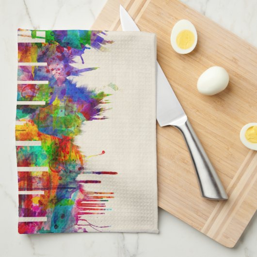 Linge De Cuisine Skyline de Seattle Washington (Quart Plié)