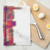 Linge De Cuisine Skyline de Trieste Italie (Quart Plié)