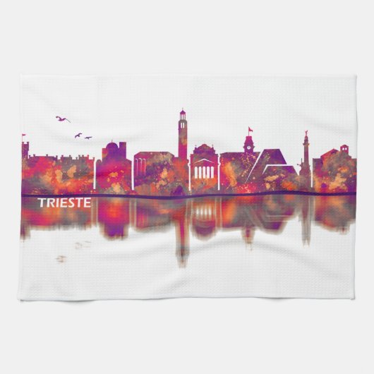 Linge De Cuisine Skyline de Trieste Italie (Horizontal)