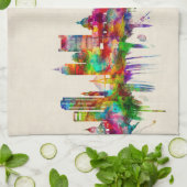 Linge De Cuisine Skyline du Massachusetts de Boston (Plié)