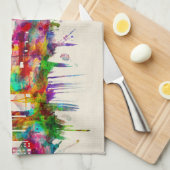 Linge De Cuisine Skyline du Massachusetts de Boston (Quart Plié)