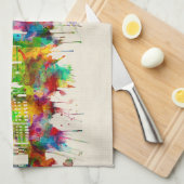 Linge De Cuisine Skyline Espagne de Barcelone (Quart Plié)