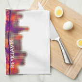 Linge De Cuisine Skyline Islande de Reykjavik (Quart Plié)