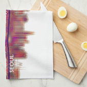 Linge De Cuisine Skyline Séoul Corée du Sud (Quart Plié)