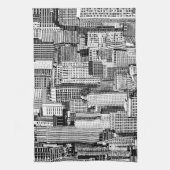 Linge De Cuisine Skyscraper City Texture Isométrique sans fil (Vertical)
