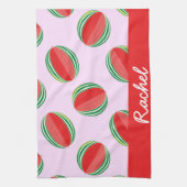 Linge De Cuisine Sliced watermelon pattern on pink (Vertical)