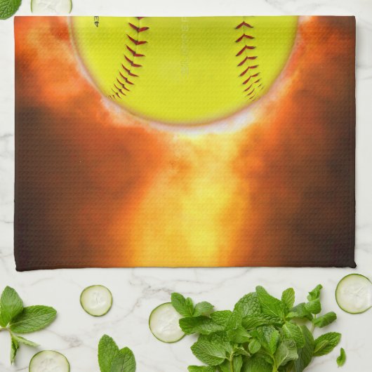 Linge De Cuisine SlipperyJoe, Fireball Raspberry, Softball en feu, (Plié)