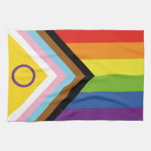 Linge De Cuisine SlipperyJoe Intersex Progrès Fierté Drapeau arc-en (Horizontal)