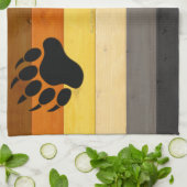 Linge De Cuisine SlipperyJoe's Bear Pride drapeau de la texture du (Plié)