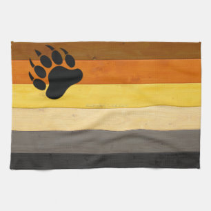 Linge De Cuisine SlipperyJoe's Bear Pride drapeau de la texture du