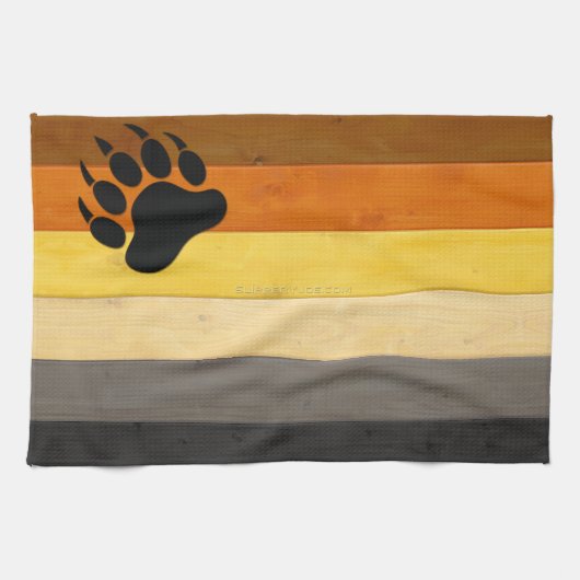 Linge De Cuisine SlipperyJoe's Bear Pride drapeau de la texture du (Horizontal)