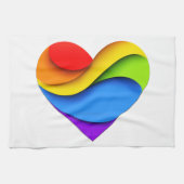 Linge De Cuisine SlipperyJoe's orgueillement coeur courbes forme 3D (Horizontal)