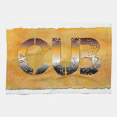 Linge De Cuisine SlipperyJoe's petit ours mot orange-brun pro (Horizontal)