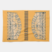 Linge De Cuisine Slogan Bristol avec des traces sur Orange (Horizontal)