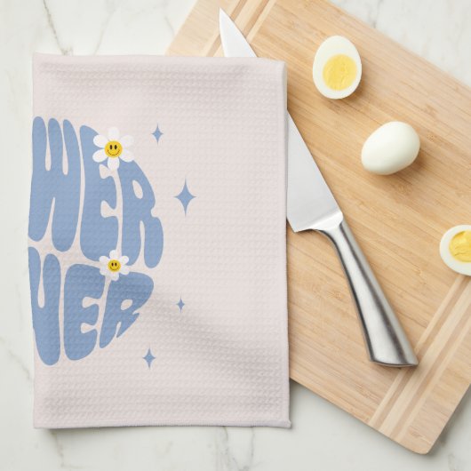 Linge De Cuisine Slogan d'alimentation des fleurs (Quart Plié)