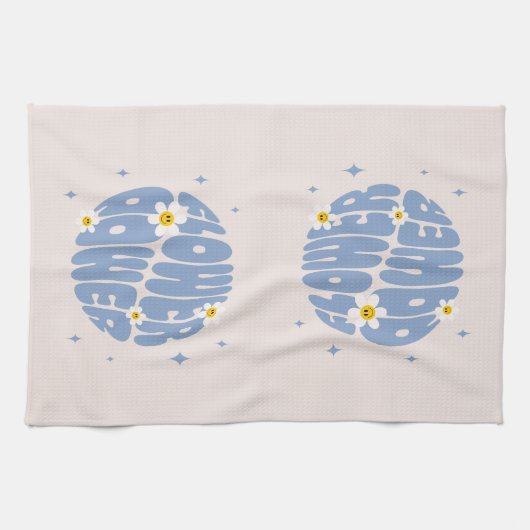 Linge De Cuisine Slogan d'alimentation des fleurs (Horizontal)