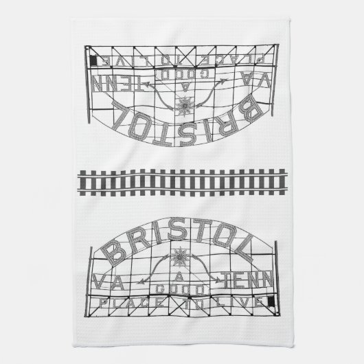 Linge De Cuisine Slogan de Bristol avec des traces sur blanc (Vertical)