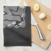 Linge De Cuisine Snake Yellow et Gold Print (Quart Plié)