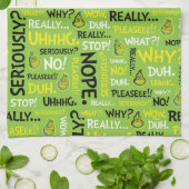 Linge De Cuisine Snarky Grinch | Motif de phrase snarky Grinch (Plié)