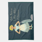 Linge De Cuisine Snarky Vacuum Chore Motto Kitsch Femme de maison (Vertical)