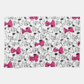 Linge De Cuisine Snoopy Black & Magenta Motif (Horizontal)