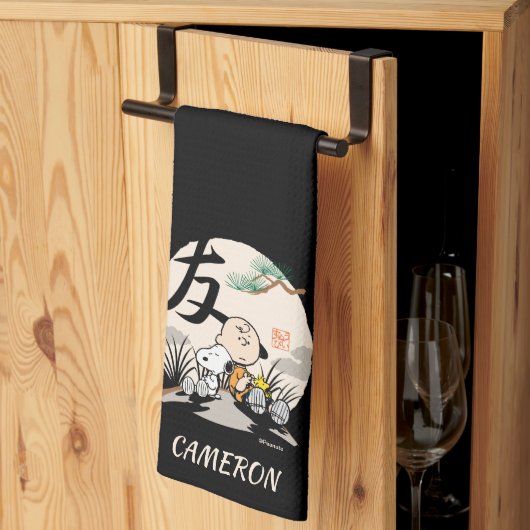 Linge De Cuisine Snoopy, Charlie Brown et Woodstock - Ami (Pliage en tiers)