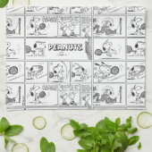 Linge De Cuisine Snoopy Joue Au Tennis (Plié)