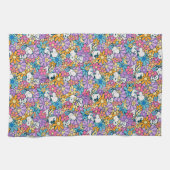 Linge De Cuisine Snoopy & Motif de fleurs de bois (Horizontal)
