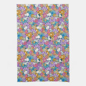 Linge De Cuisine Snoopy & Motif de fleurs de bois (Vertical)