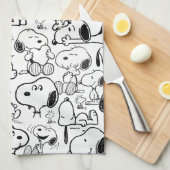 Linge De Cuisine Snoopy Smile Giggle Laugh Pattern (Quart Plié)