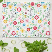Linge De Cuisine Snoopy So Sweet Flower Pattern (Plié)