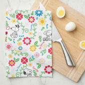 Linge De Cuisine Snoopy So Sweet Flower Pattern (Quart Plié)