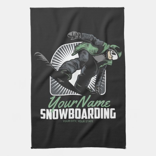 Linge De Cuisine Snowboarding (Vertical)