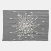Linge De Cuisine Snowflake diamant brillant élégante cuisine d'hive (Horizontal)