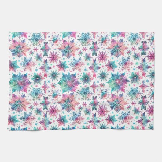 Linge De Cuisine Snowflakes (Horizontal)